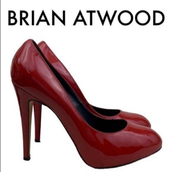Brian Atwood Shoes - BRIAN ATWOOD RED PATENT LEATHER HEELS SIZE 8